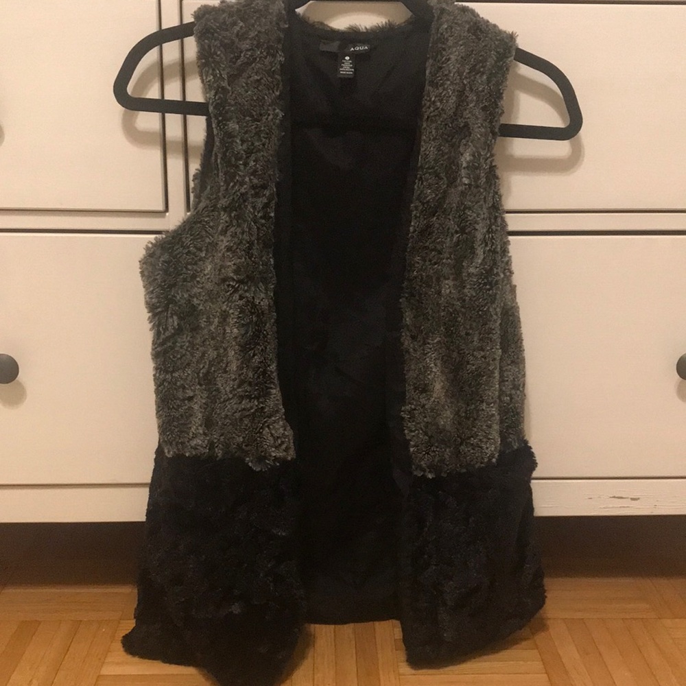 Aqua black and gray vest